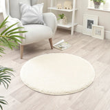 Machine Washable Ghost Ivory Shaggy Rug by The Rugs