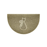 Nicoman Cat Embossed Halfmoon Spaghetti Indoor Outdoor Doormat
