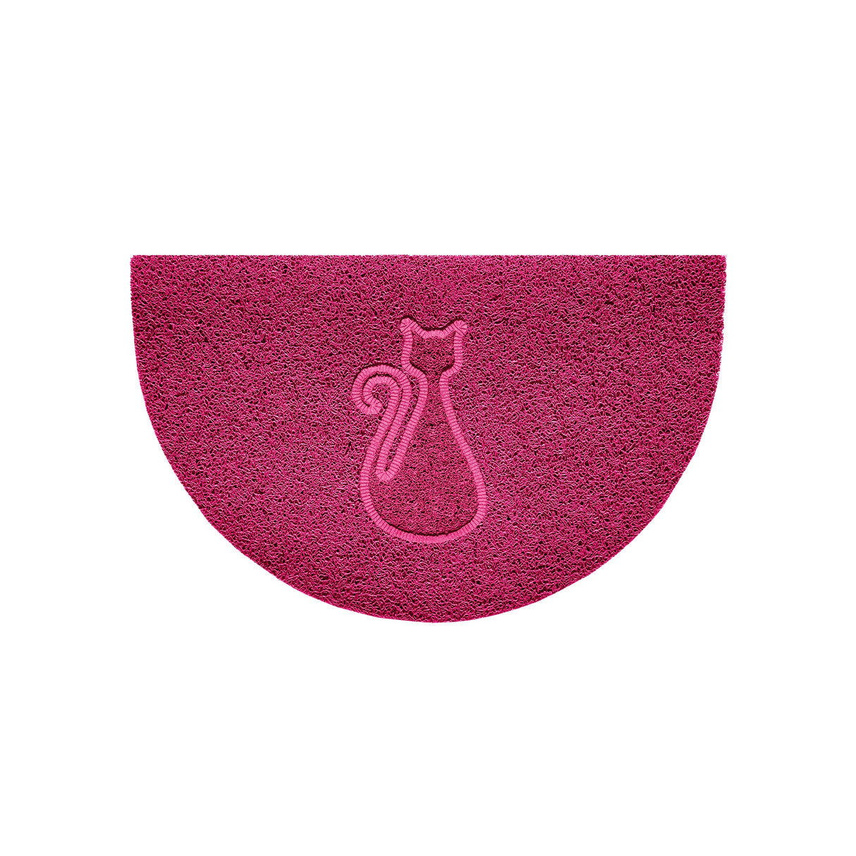 Nicoman Cat Embossed Halfmoon Spaghetti Indoor Outdoor Doormat