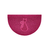 Nicoman Cat Embossed Halfmoon Spaghetti Indoor Outdoor Doormat
