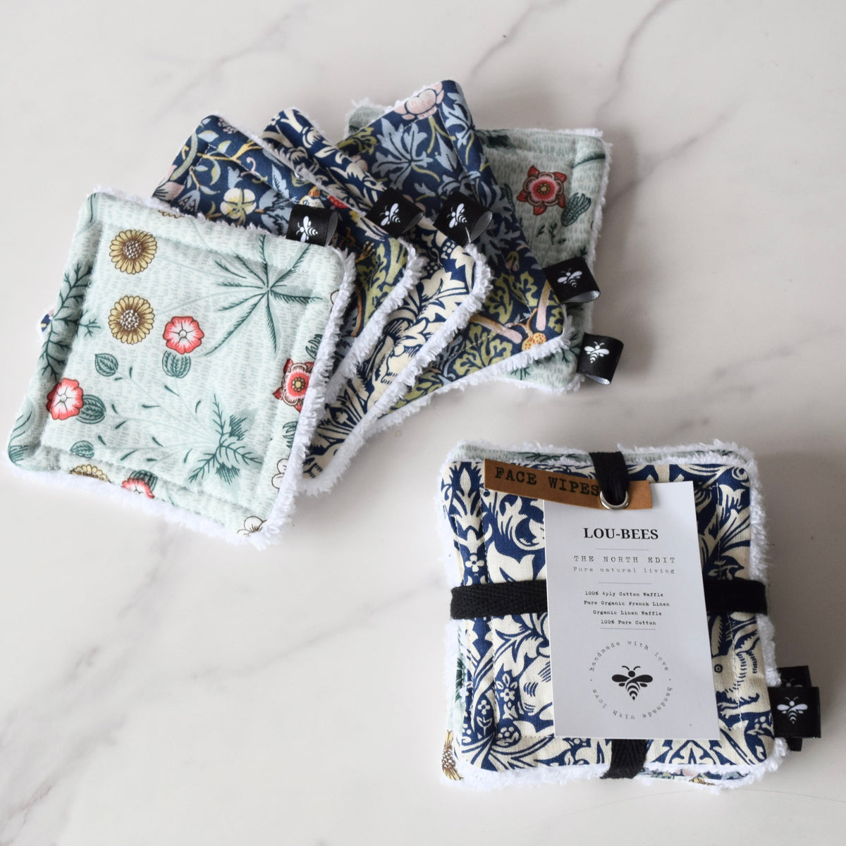 Lou-bees Reusable Face Wipes - Pack of 5