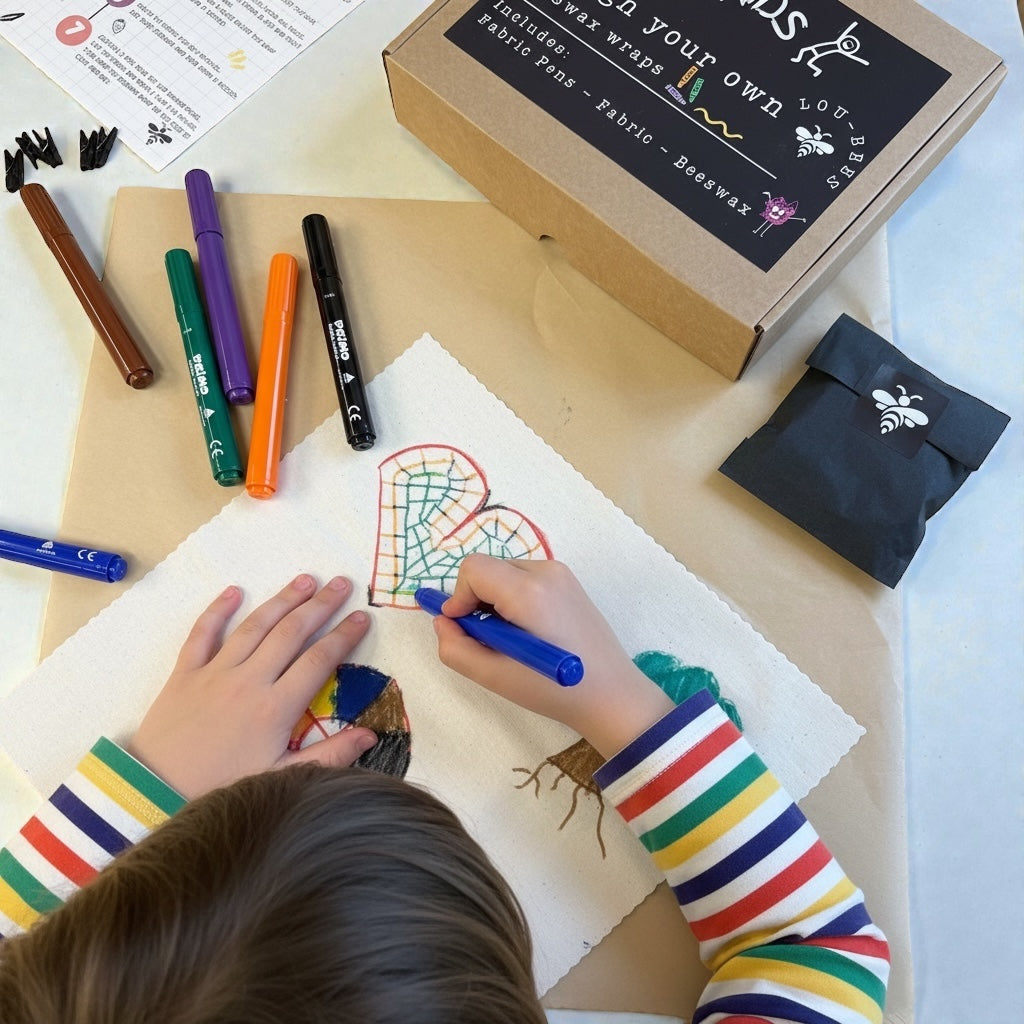 Lou-bees Kids Design Your Own Beeswax Wraps Kit,