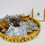 Lou-bees Soft Burnt Orange Highland Tartan Hand Warmers
