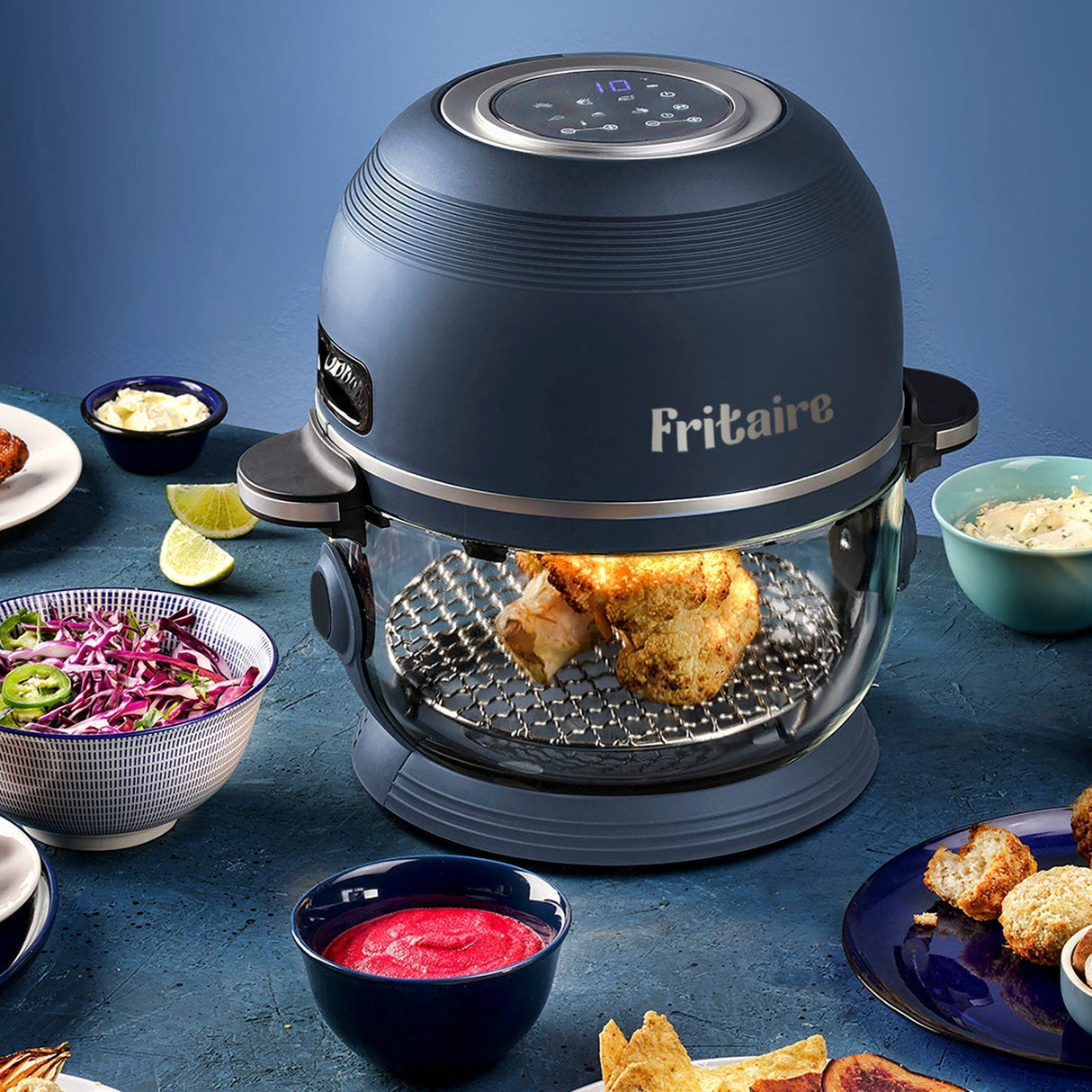 Fritaire Self-Cleaning Glass Bowl Air Fryer - Lily White