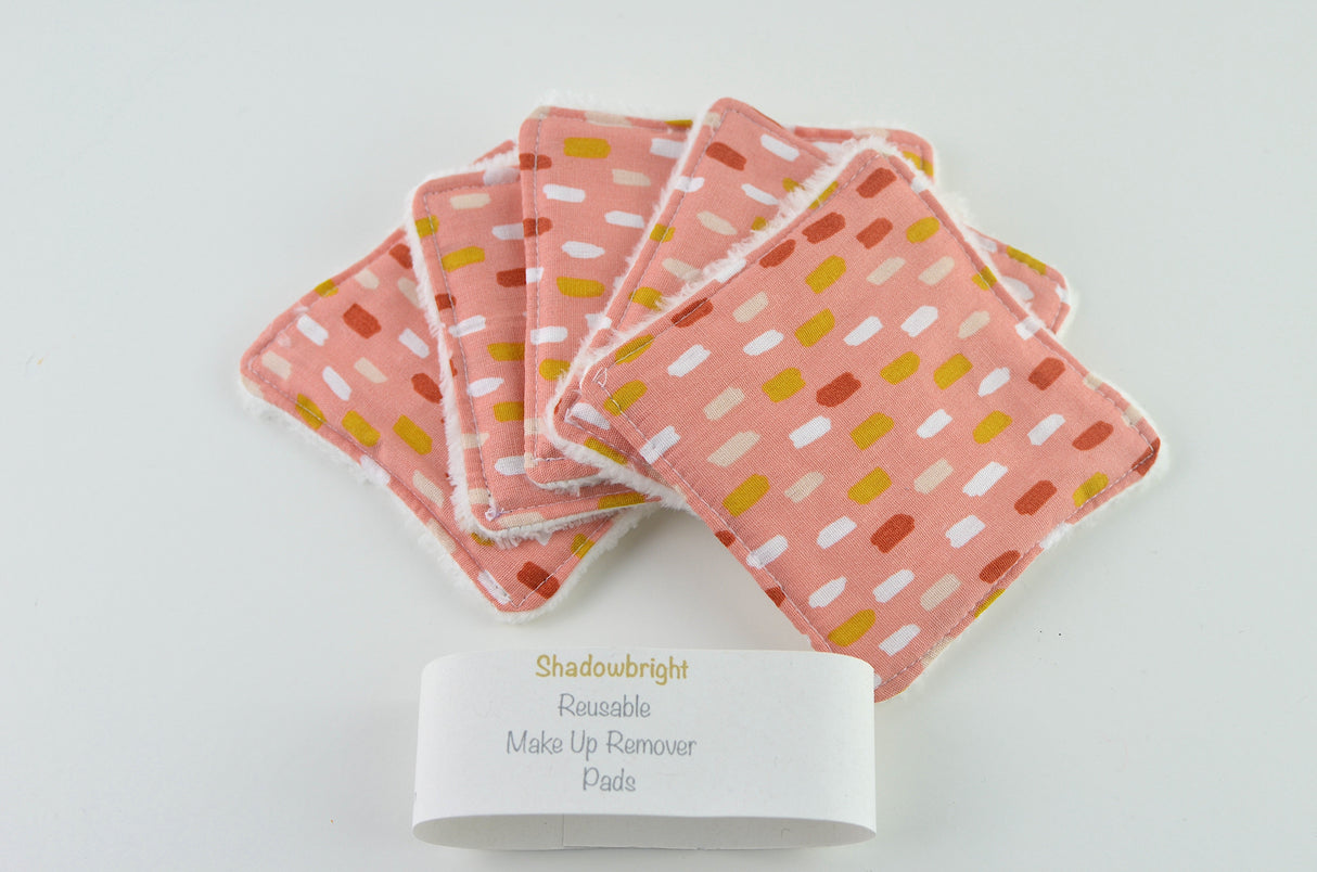 Shadowbright Reusable Peach Makeup Pads - 8cm x 8cm