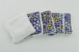 Shadowbright Reusable Blue Floral Makeup Pads - 8cm x 8cm