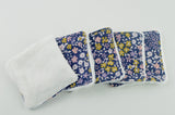 Shadowbright Reusable Blue Floral Makeup Pads - 8cm x 8cm