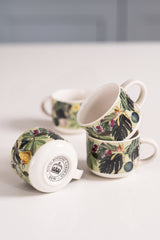 Kew Bloom Espresso Mugs - Set of 4, 100ml