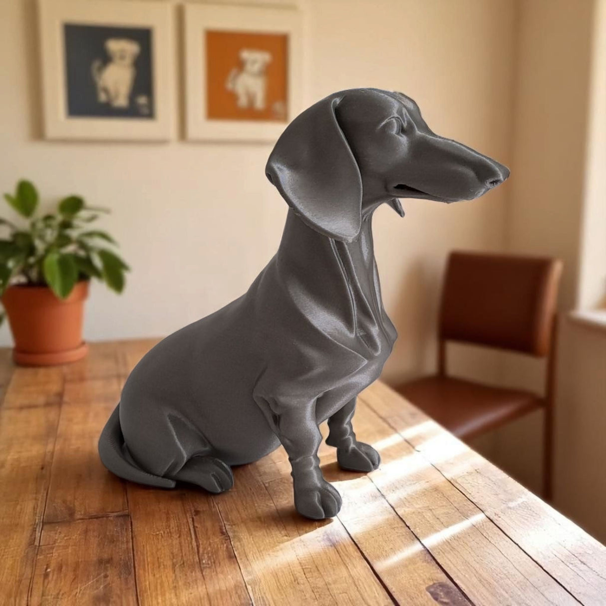 Filamora Studios Minimalist Dachshund Dog Sculpture