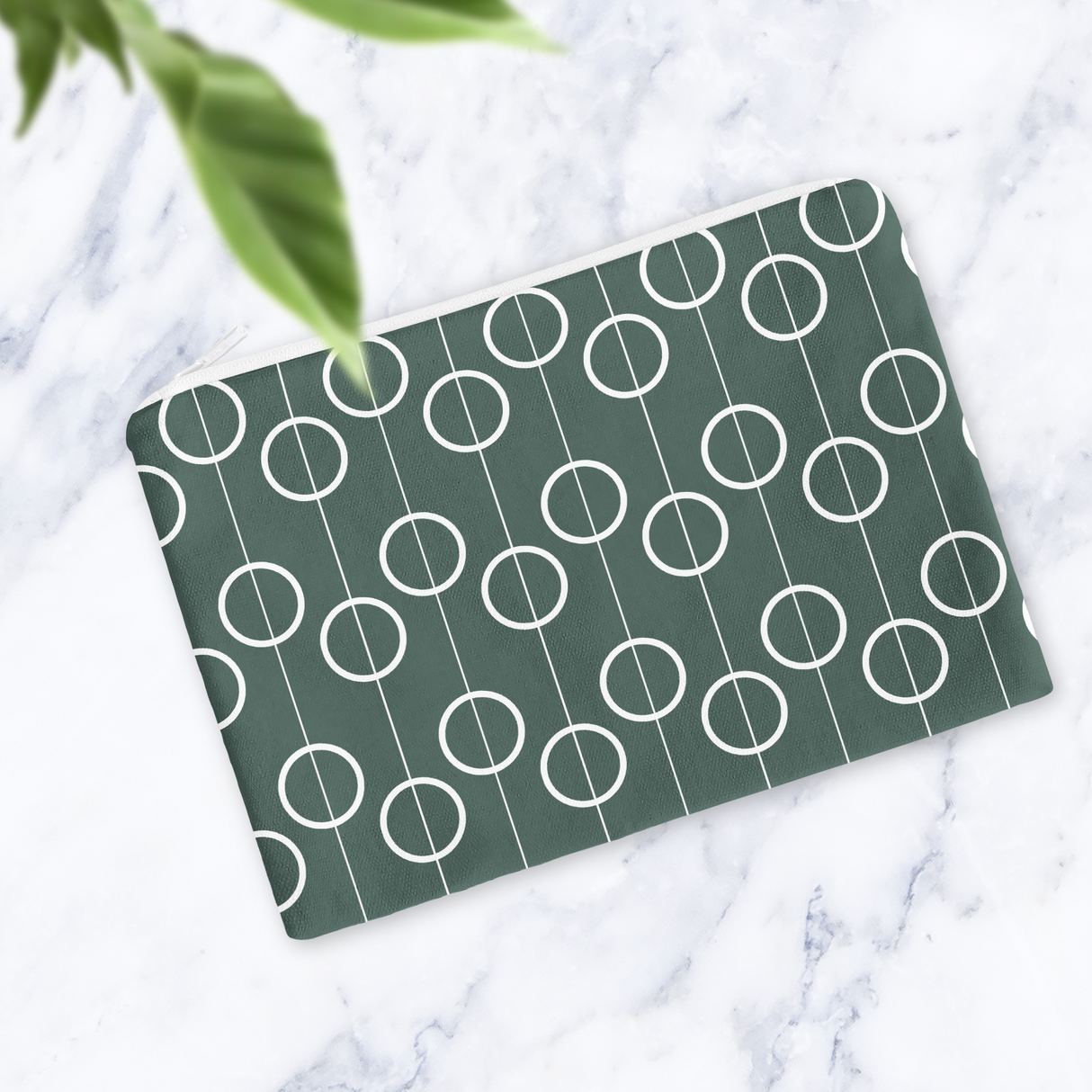Shadowbright Retro Dark Green Make Up Bag - 24cm x 19cm