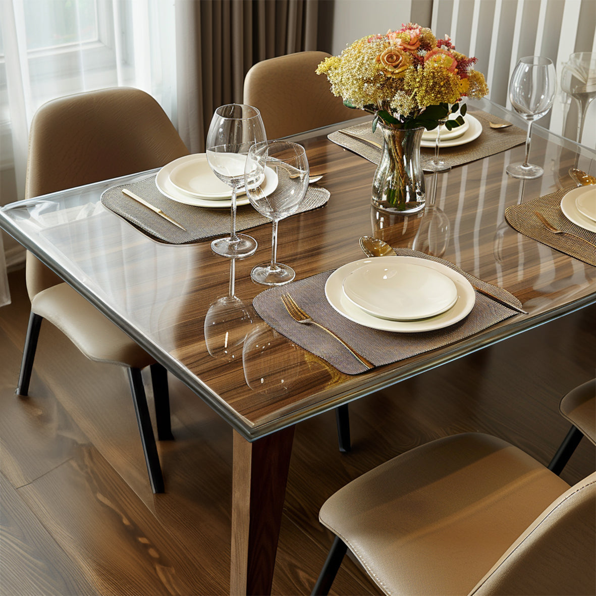 Nicoman PVC Dining Table Mat - Transparent