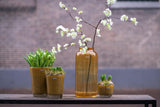 Lowlands Design Conic Vase Thick Glass with Bubbles