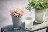 Lowlands Design Conic Vase Thick Glass with Bubbles