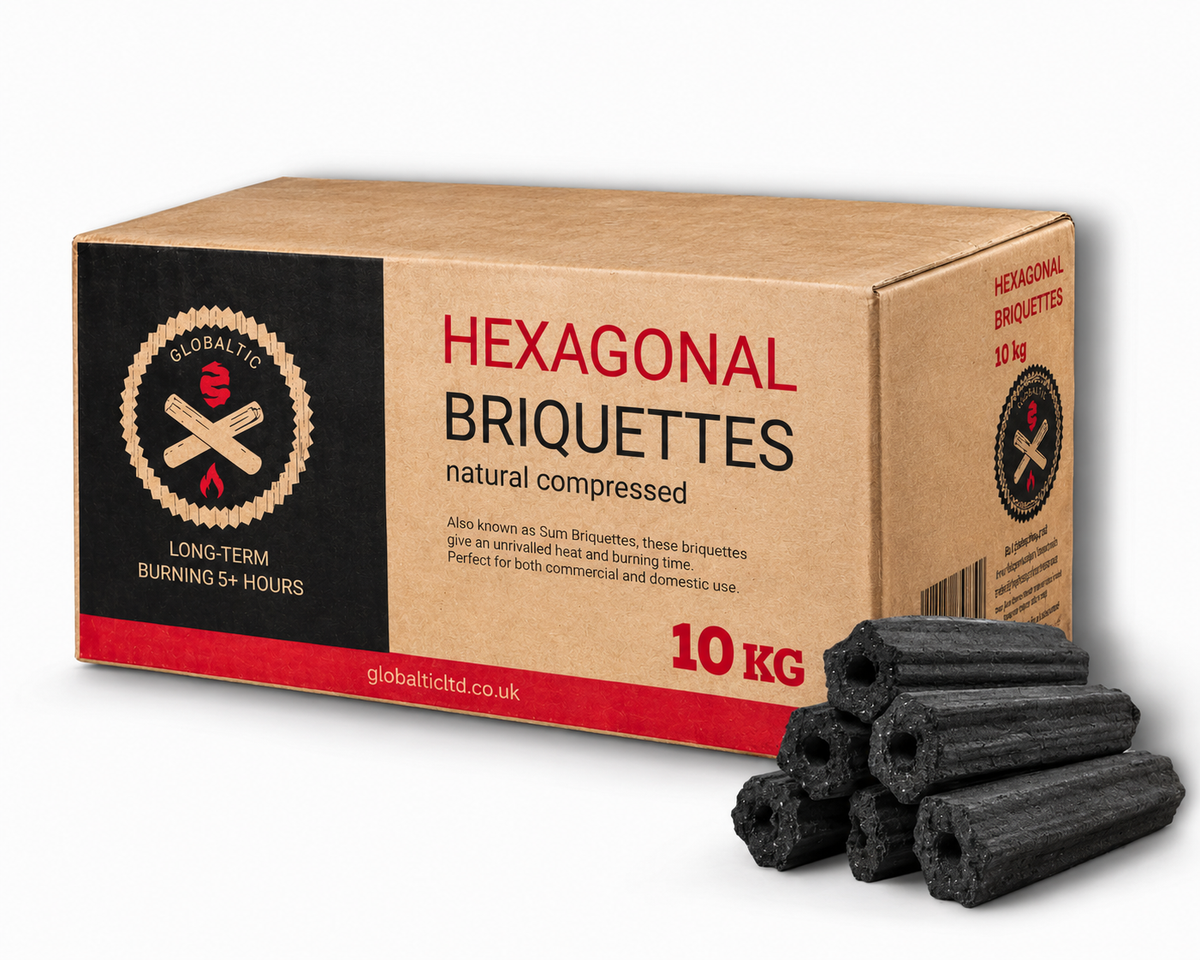 Globaltic Restaurant Grade Charcoal Briquettes - 10kg