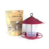 Etree Pre Filled Hanging Lantern Bird Feeder Gift Set & Sunflower Hearts Wild Bird Seed (450g)