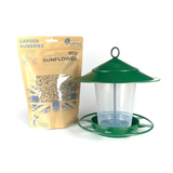 Etree Pre Filled Hanging Lantern Bird Feeder Gift Set & Sunflower Hearts Wild Bird Seed (450g)