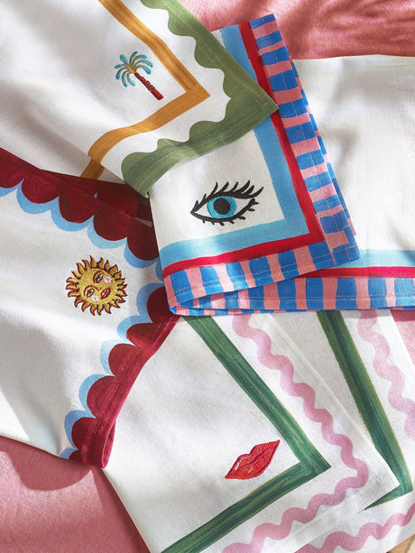 Eleanor Bowmer Set of 4 Icon Napkins, 100% cotton