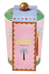 Gold-foil handle on Eleanor Bowmer Electric Coast Palm Jar