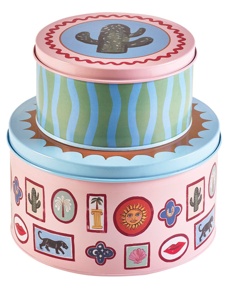 Eleanor Bowmer Electric Coast Set of 2 Cake Tins