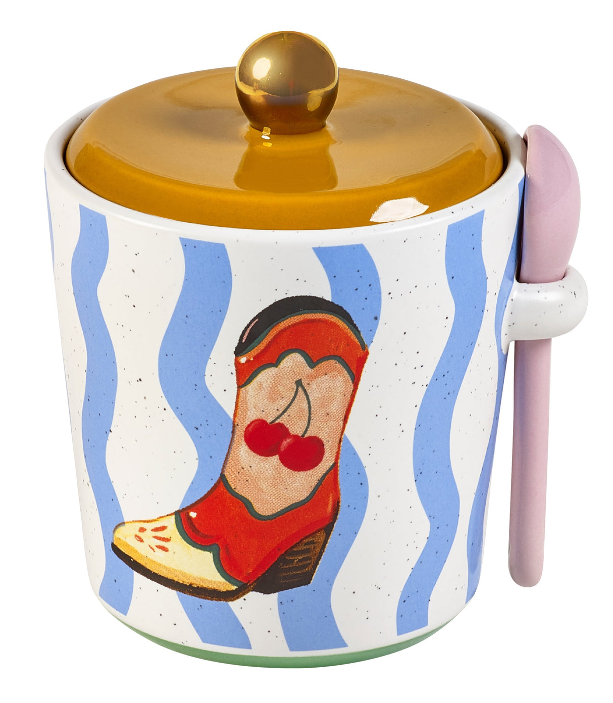 Eleanor Bowmer Electric Coast Sugar Pot & Spoon Set