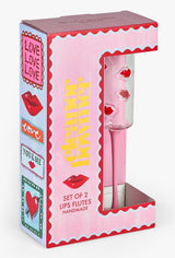 Eleanor Bowmer With Love Set of 2 Lips Flutes