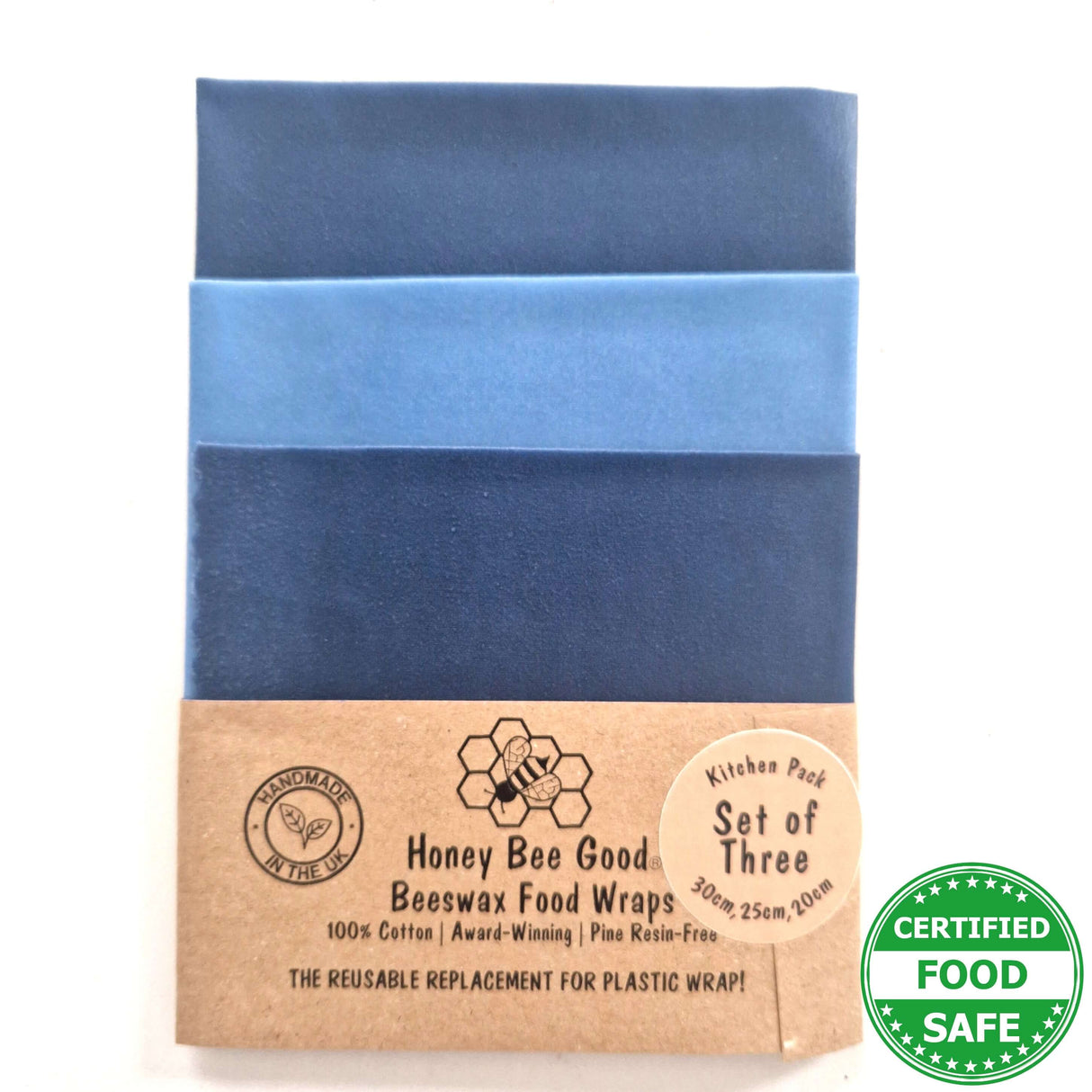 Honey Bee Good Earth Tones Sky Beeswax Wraps - Set of 3