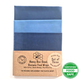 Honey Bee Good Earth Tones Sky Beeswax Wraps - Set of 3