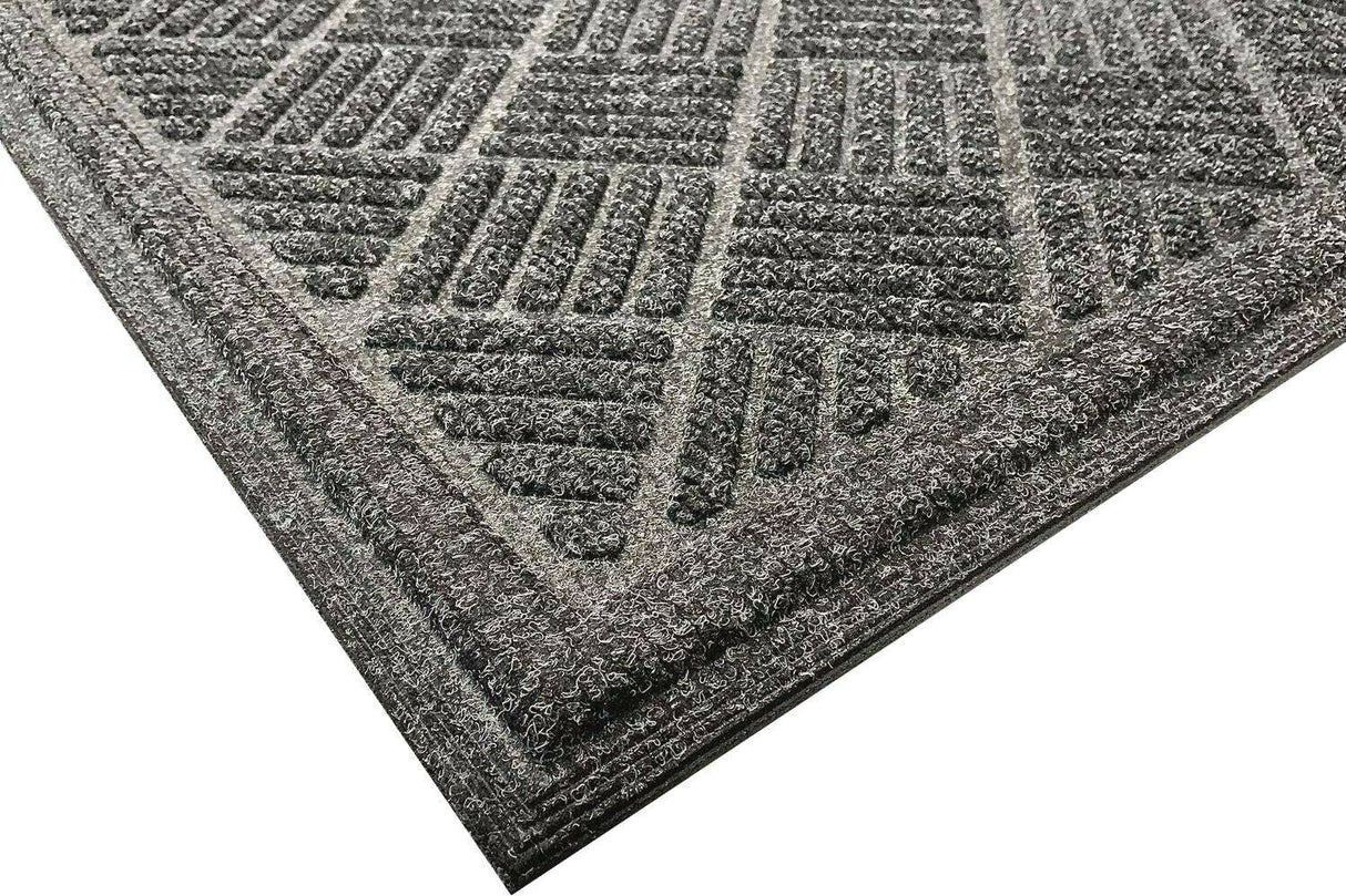 Nicoman Eco Friendly Chequered Door Mat - Grey