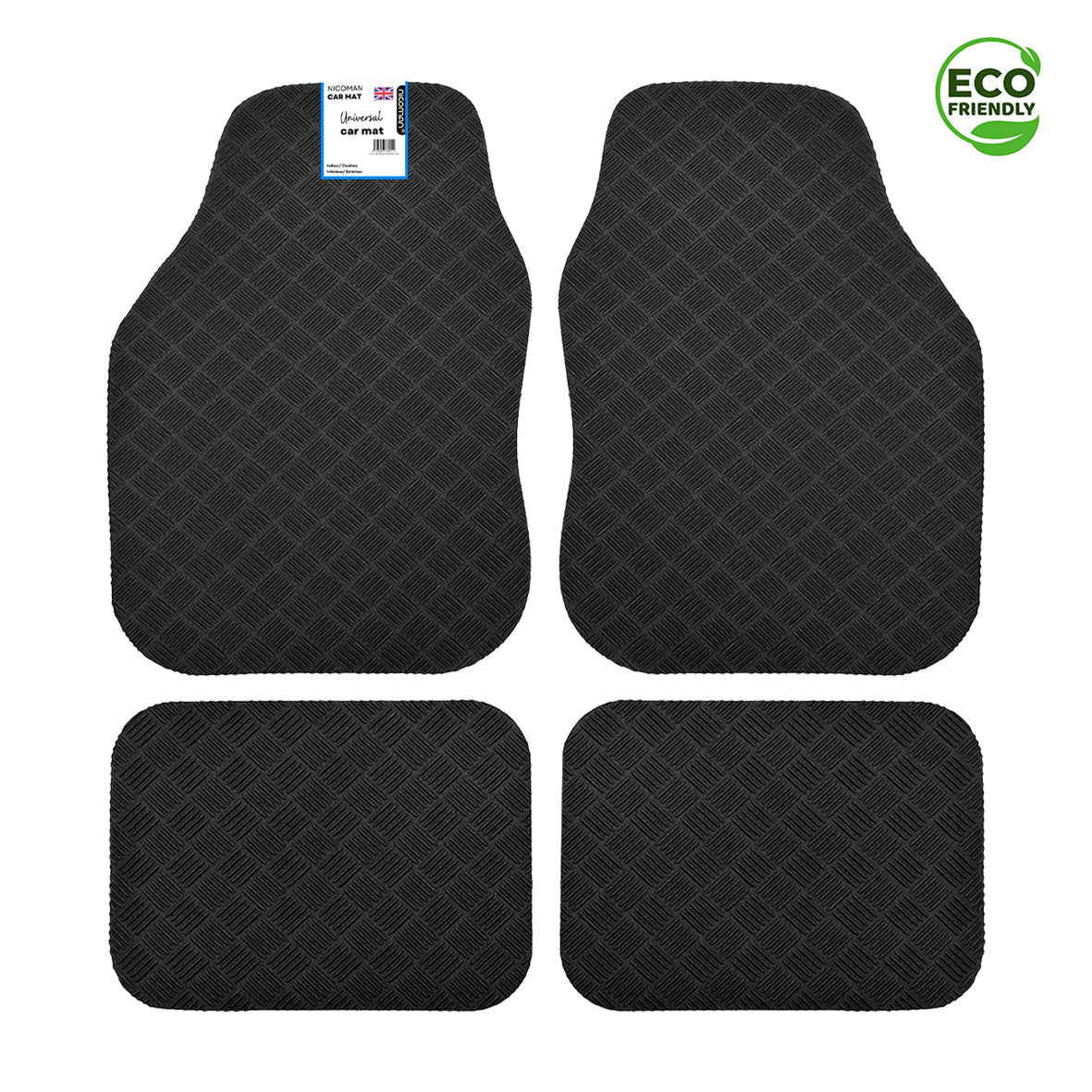 Nicoman Eco Friendly Universal Car Mat - 4pc Full Set