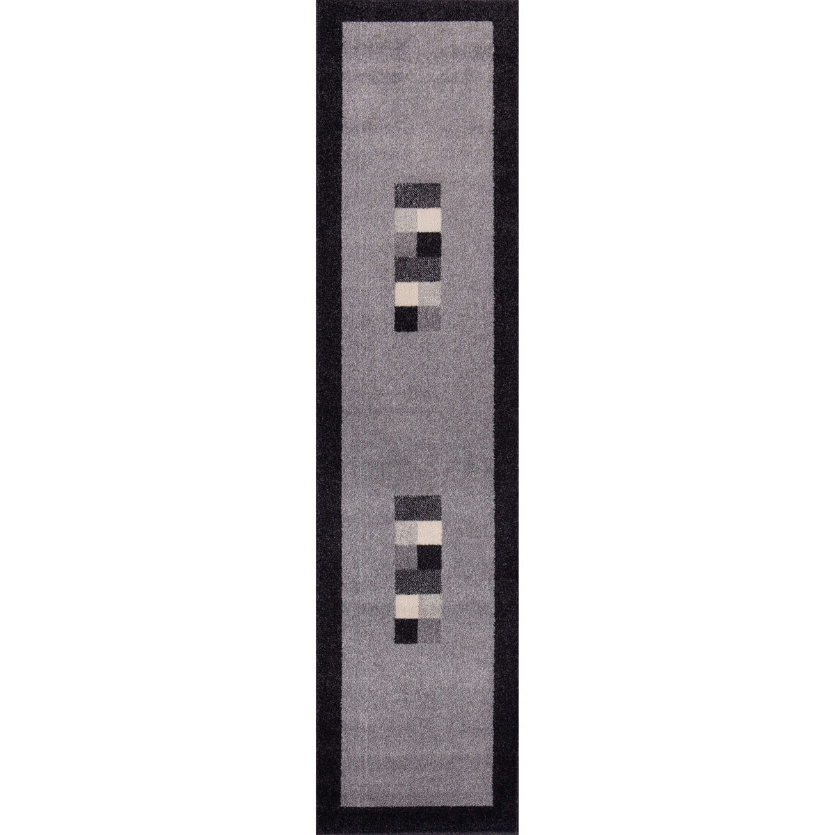 Ephesus Grey Black Rug | 100% polypropylene