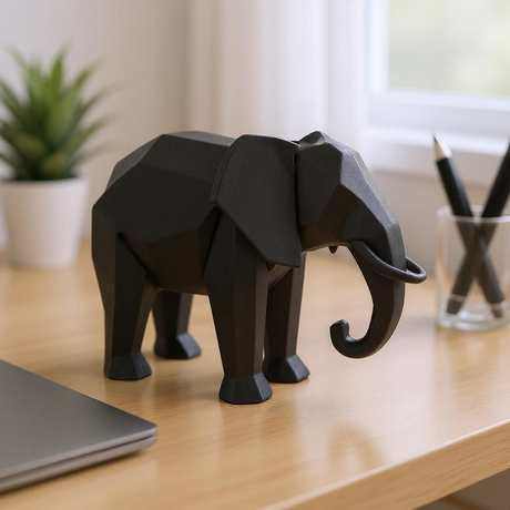 Filamora Studios Low Poly Elephant Statue