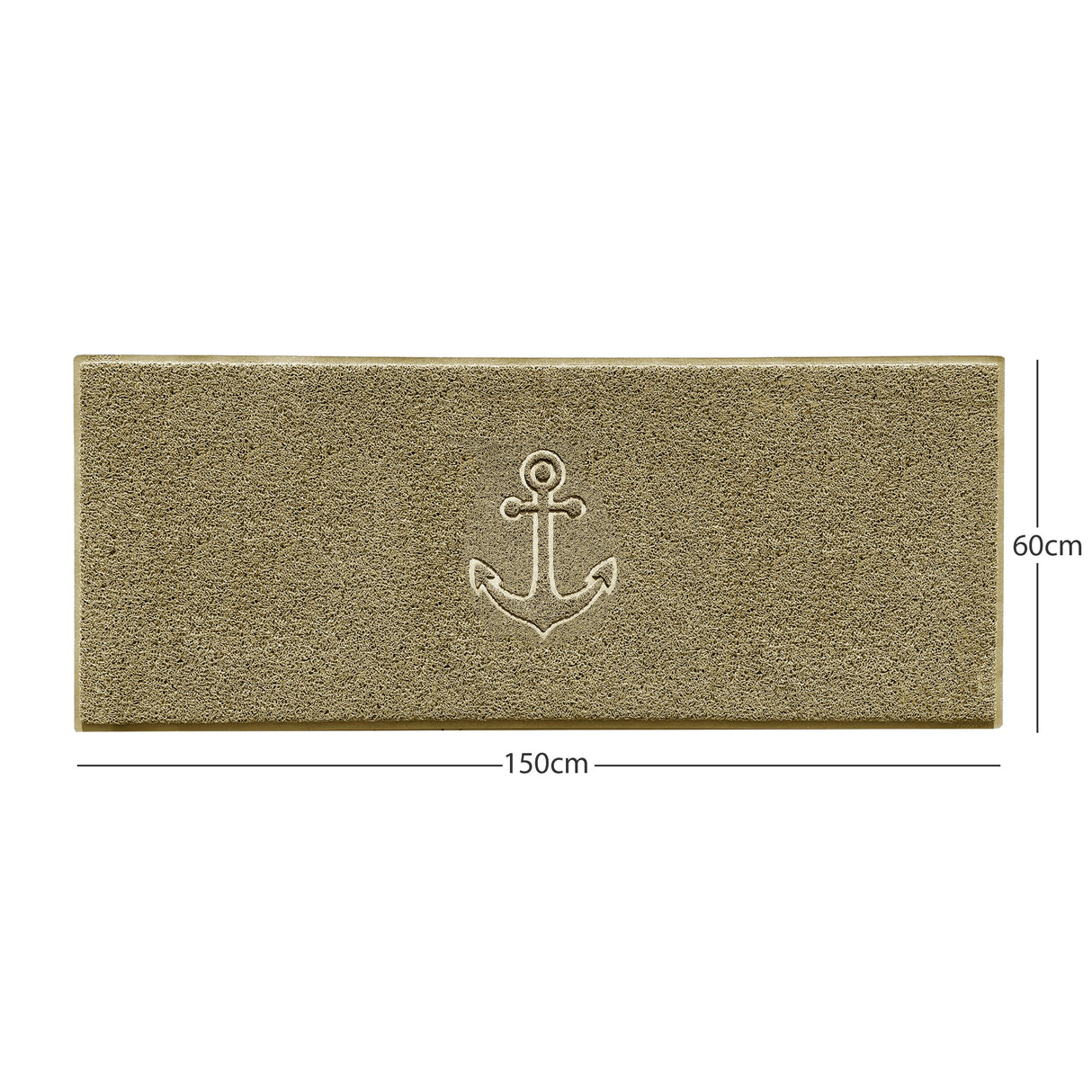 Nicoman "Anchors Away" Grey Spaghetti Door Mat