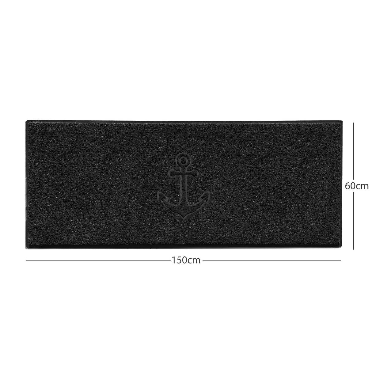 Nicoman "Anchors Away" Grey Spaghetti Door Mat