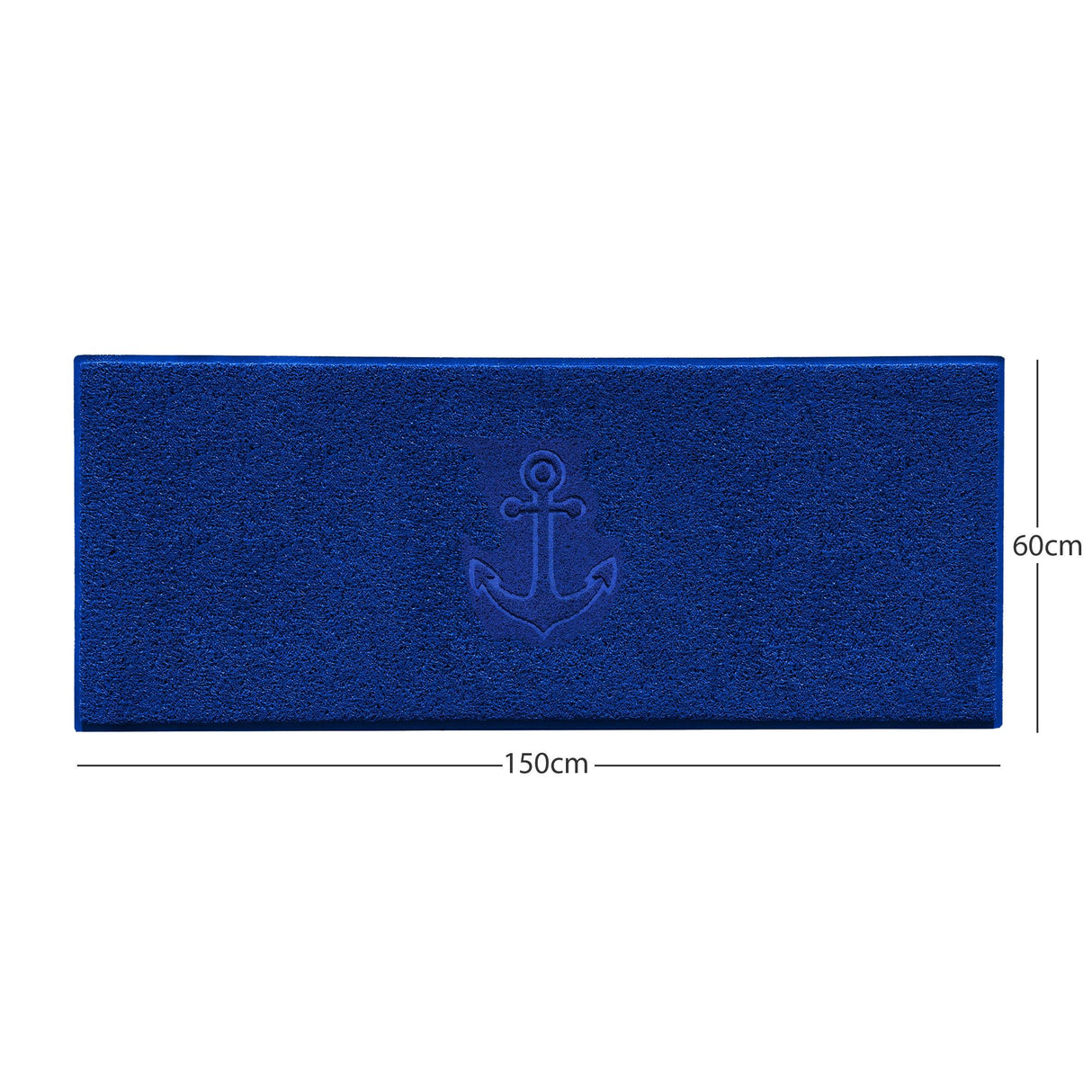 Nicoman "Anchors Away" Grey Spaghetti Door Mat
