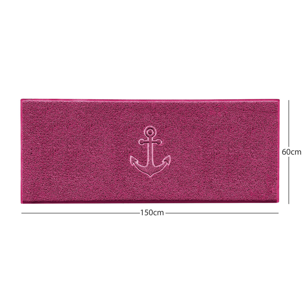 Nicoman "Anchors Away" Grey Spaghetti Door Mat