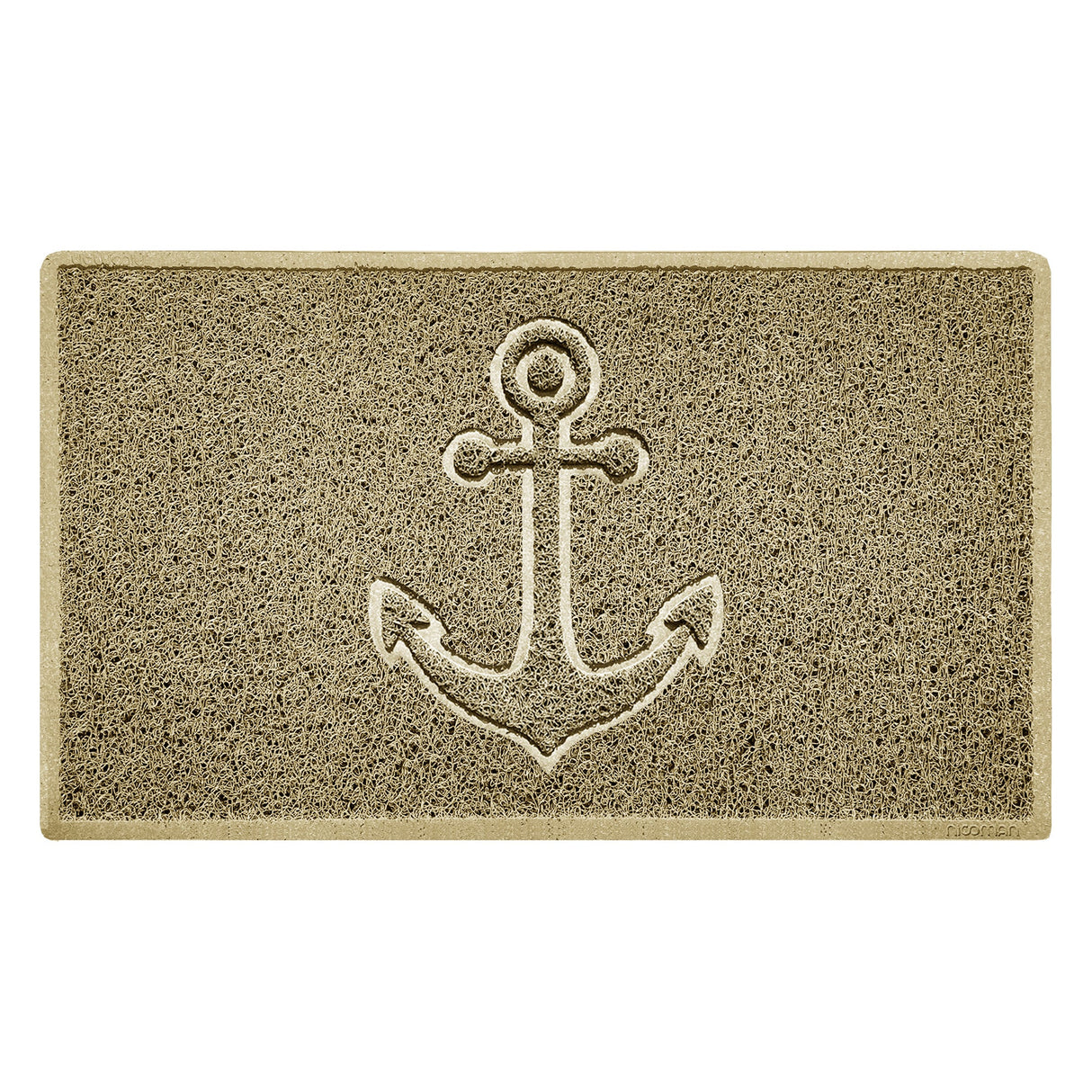 Nicoman "Anchors Away" Grey Spaghetti Door Mat