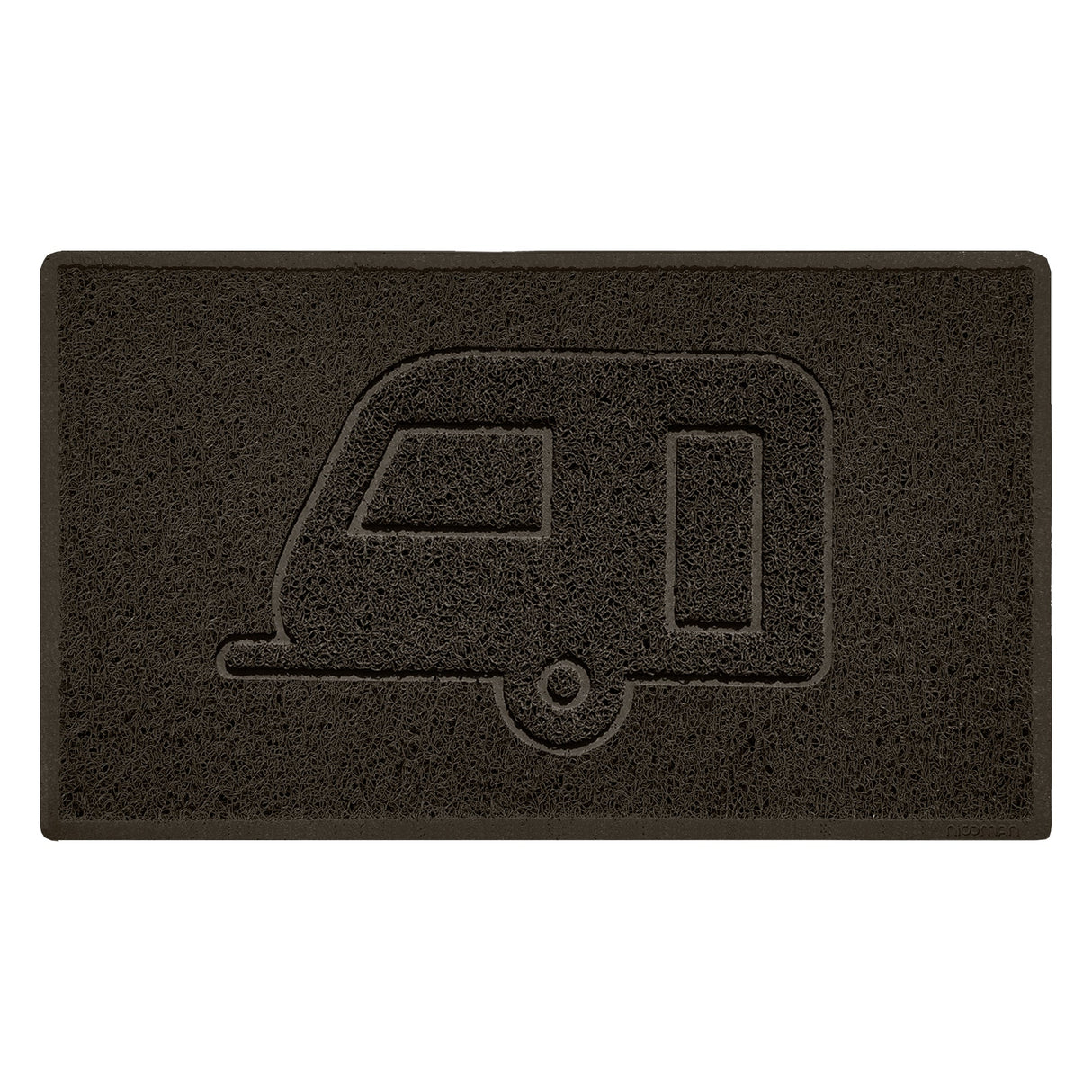 Nicoman Embossed Spaghetti Outdoor Doormat - Brown