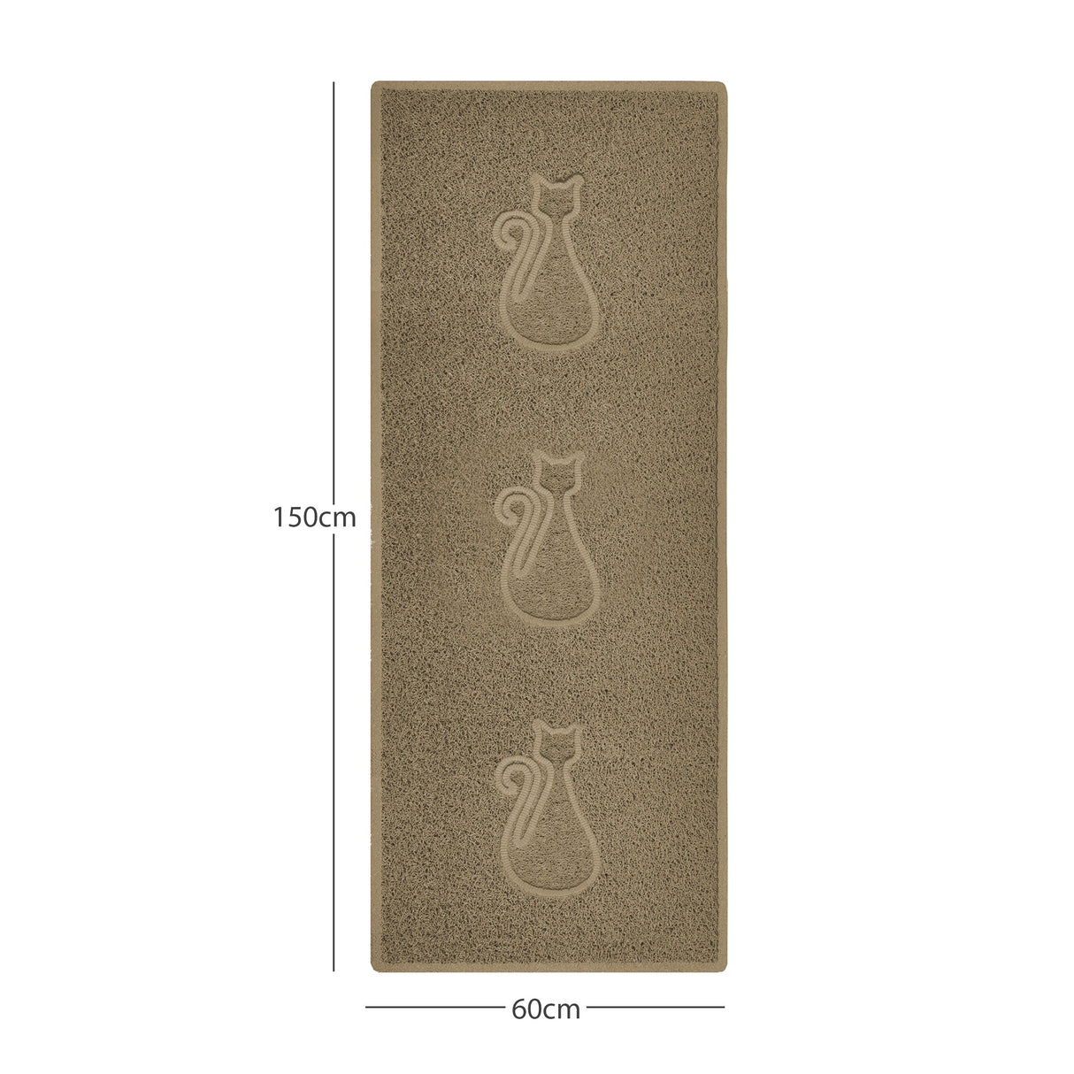 "Cat" Embossed Loofah Textured Spaghetti Door Mat | Nicoman