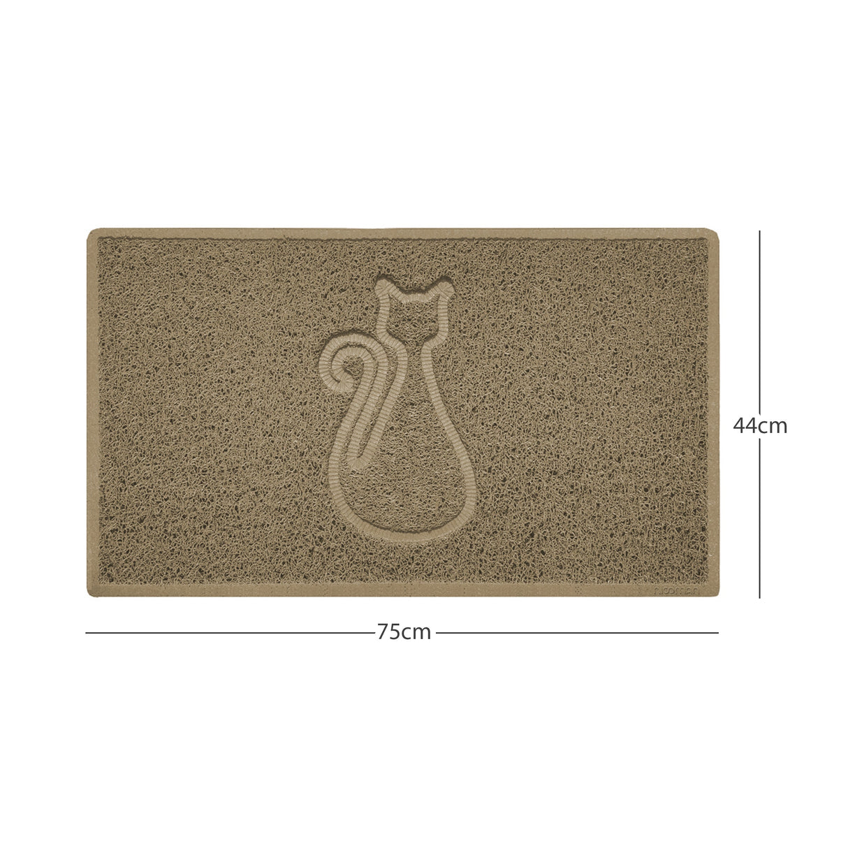 "Cat" Embossed Loofah Textured Spaghetti Door Mat | Nicoman