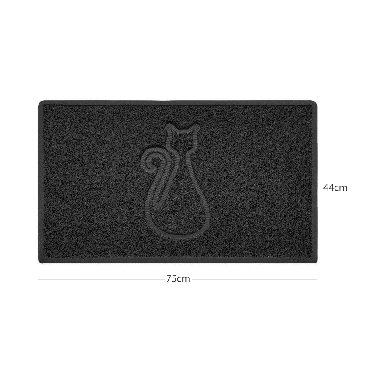 "Cat" Embossed Loofah Textured Spaghetti Door Mat | Nicoman