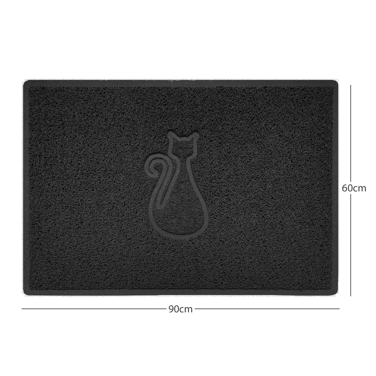 "Cat" Embossed Loofah Textured Spaghetti Door Mat | Nicoman