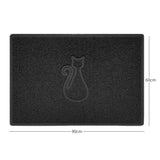 "Cat" Embossed Loofah Textured Spaghetti Door Mat | Nicoman