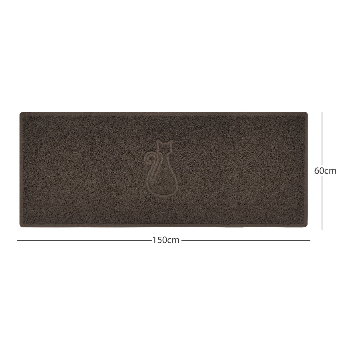 "Cat" Embossed Loofah Textured Spaghetti Door Mat | Nicoman