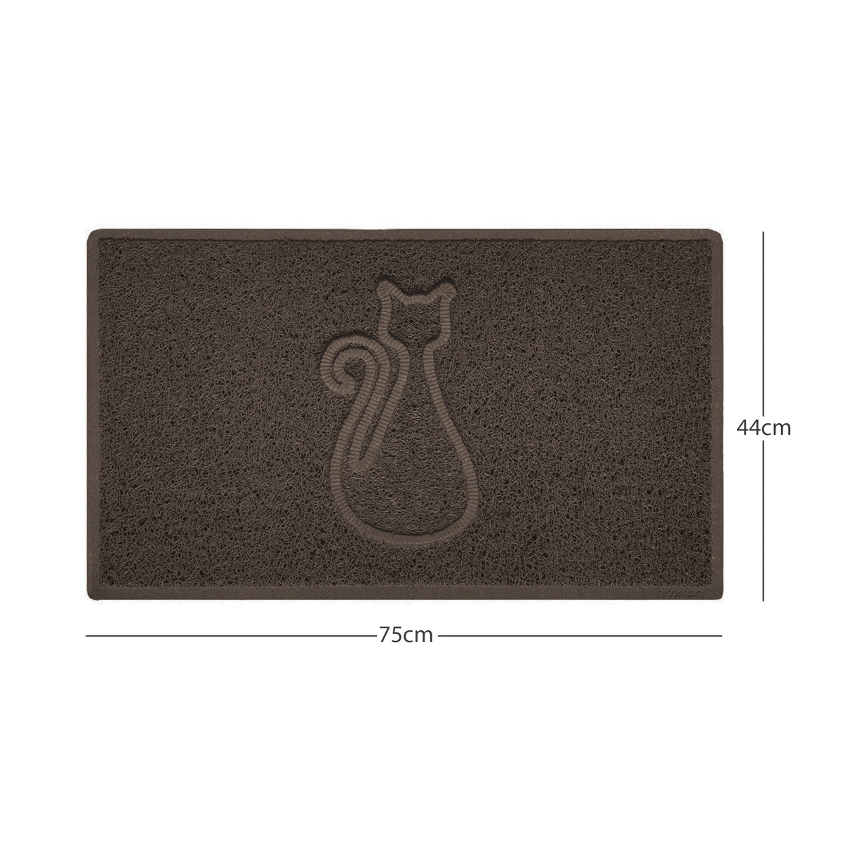 "Cat" Embossed Loofah Textured Spaghetti Door Mat | Nicoman
