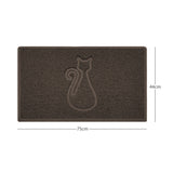 "Cat" Embossed Loofah Textured Spaghetti Door Mat | Nicoman