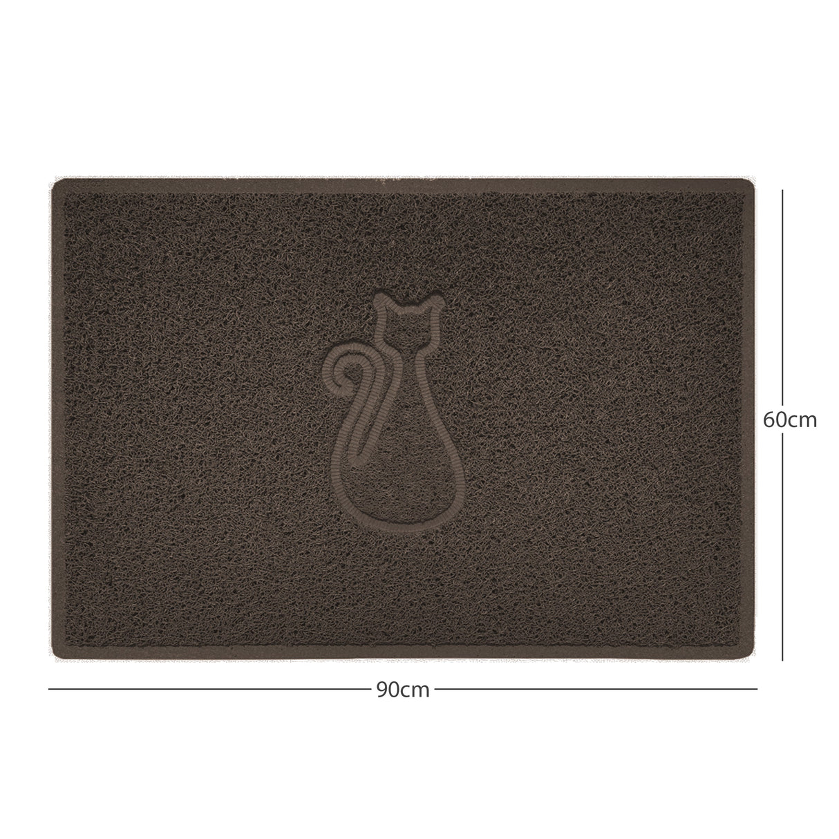 "Cat" Embossed Loofah Textured Spaghetti Door Mat | Nicoman