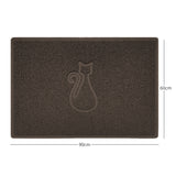 "Cat" Embossed Loofah Textured Spaghetti Door Mat | Nicoman