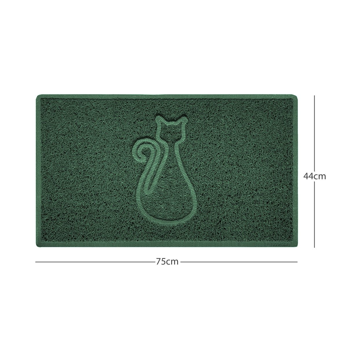 "Cat" Embossed Loofah Textured Spaghetti Door Mat | Nicoman