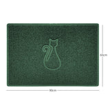 "Cat" Embossed Loofah Textured Spaghetti Door Mat | Nicoman
