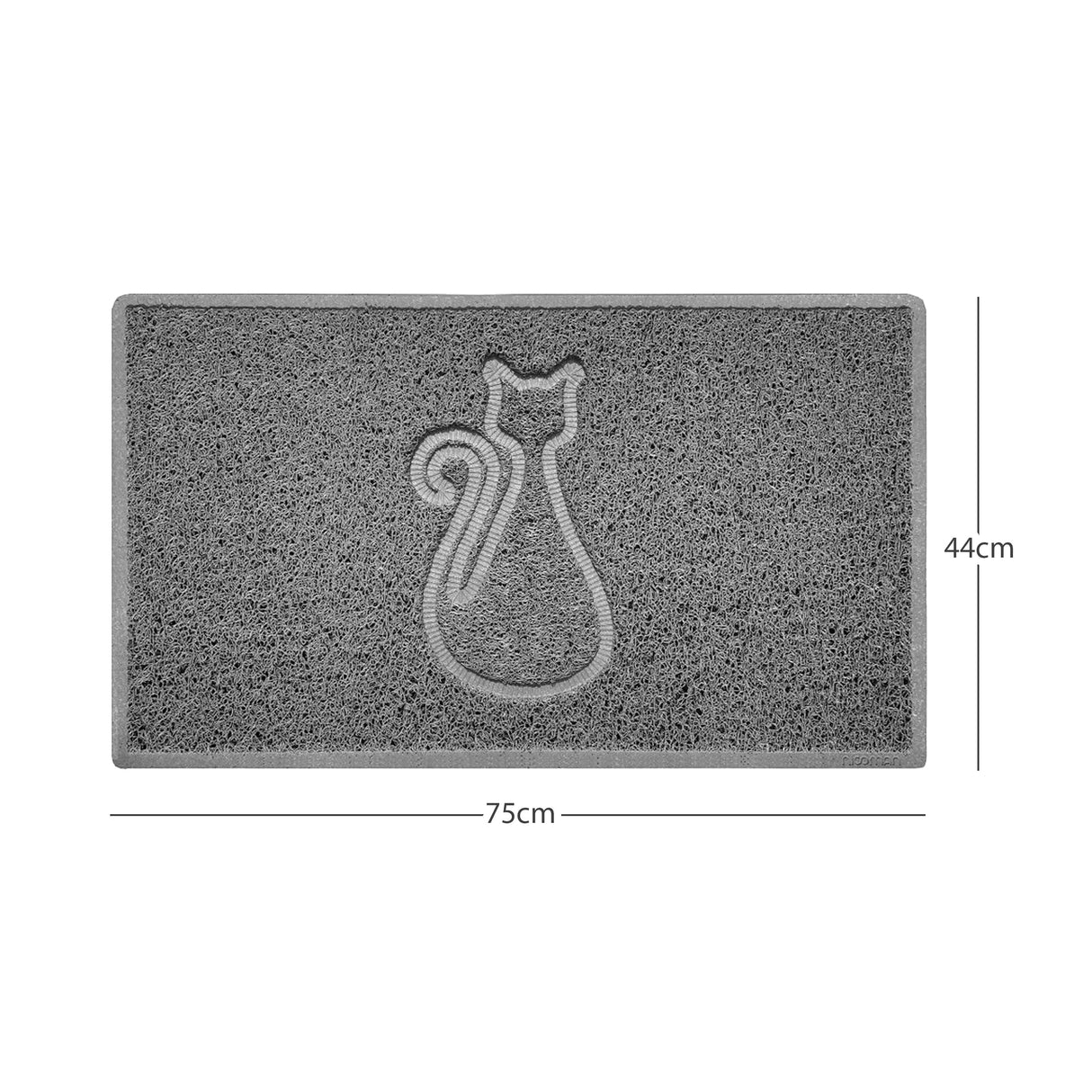 "Cat" Embossed Loofah Textured Spaghetti Door Mat | Nicoman